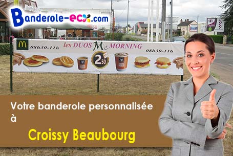 Création maquette offerte de votre banderole personnalisée à Croissy-Beaubourg (Seine-et-Marne/77183