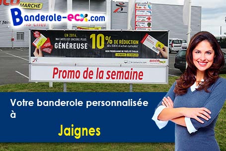 Création maquette offerte de votre banderole pas cher à Jaignes (Seine-et-Marne/77440)