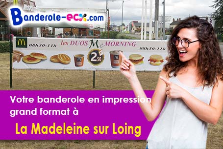 Création maquette offerte de votre banderole publicitaire à La Madeleine-sur-Loing (Seine-et-Marne/7