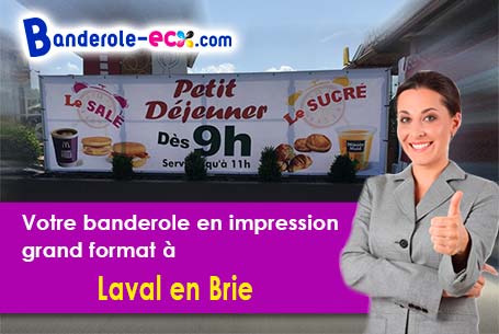 Création maquette offerte de votre banderole publicitaire à Laval-en-Brie (Seine-et-Marne/77148)