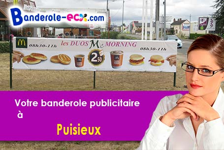 Création maquette offerte de votre banderole publicitaire à Puisieux (Seine-et-Marne/77139)