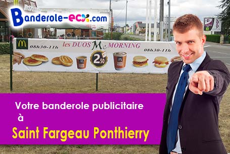 Création maquette offerte de votre banderole personnalisée à Saint-Fargeau-Ponthierry (Seine-et-Marn
