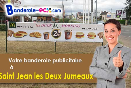 Création maquette offerte de votre banderole pas cher à Saint-Jean-les-Deux-Jumeaux (Seine-et-Marne/