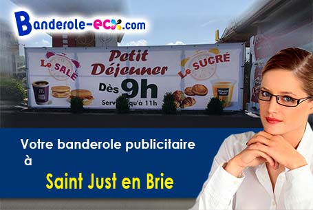 Création maquette offerte de votre banderole publicitaire à Saint-Just-en-Brie (Seine-et-Marne/77370