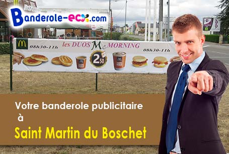 Création maquette offerte de votre banderole publicitaire à Saint-Martin-du-Boschet (Seine-et-Marne/