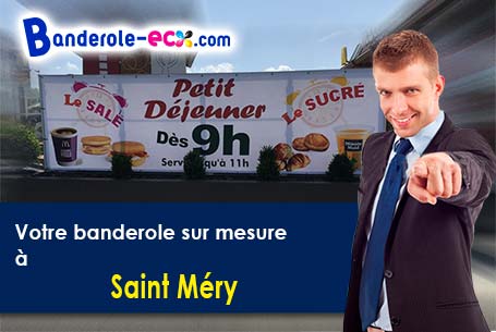 Création maquette offerte de votre banderole pas cher à Saint-Méry (Seine-et-Marne/77720)