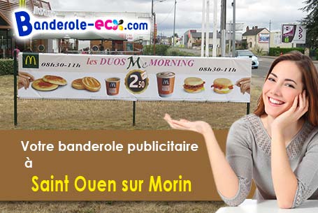 Création maquette offerte de votre banderole pas cher à Saint-Ouen-sur-Morin (Seine-et-Marne/77750)