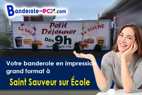 Création maquette offerte de votre banderole personnalisée à Saint-Sauveur-sur-École (Seine-et-Marne
