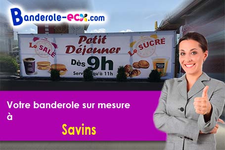 Création maquette offerte de votre banderole publicitaire à Savins (Seine-et-Marne/77650)