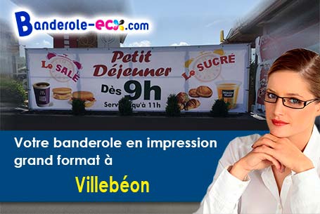 Création maquette offerte de votre banderole publicitaire à Villebéon (Seine-et-Marne/77710)