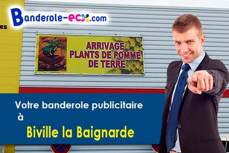 Création maquette offerte de votre banderole pas cher à Biville-la-Baignarde (Seine-Maritime/76890)