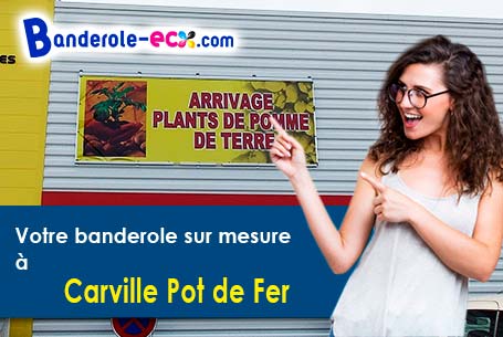 Création maquette offerte de votre banderole personnalisée à Carville-Pot-de-Fer (Seine-Maritime/765