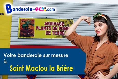Création maquette offerte de votre banderole personnalisée à Saint-Maclou-la-Brière (Seine-Maritime/