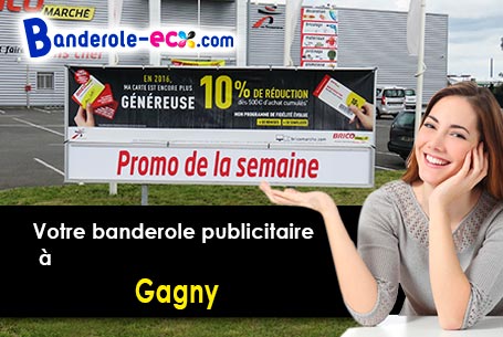 Création graphique gratuite de votre banderole personnalisée à Gagny (Seine-Saint-Denis/93220)