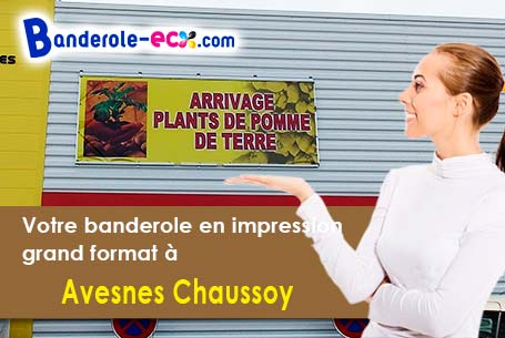 Création graphique offerte de votre banderole publicitaire à Avesnes-Chaussoy (Somme/80140)