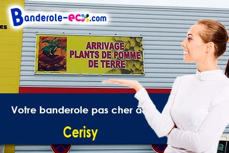 Création maquette inclus pour votre banderole personnalisée à Cerisy (Somme/80800)