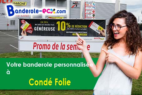 Création maquette gratuite de votre banderole pas cher à Condé-Folie (Somme/80890)