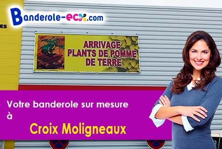 Création maquette inclus pour votre banderole personnalisée à Croix-Moligneaux (Somme/80400)