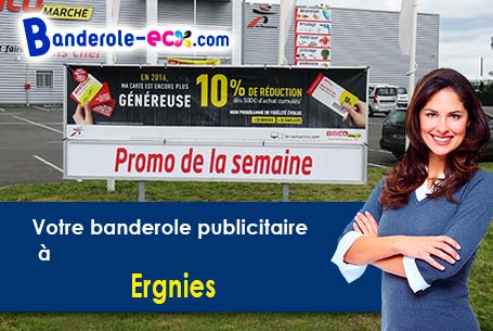 Création maquette inclus pour votre banderole personnalisée à Ergnies (Somme/80690)