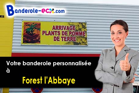 Création graphique offerte de votre banderole publicitaire à Forest-l'Abbaye (Somme/80150)