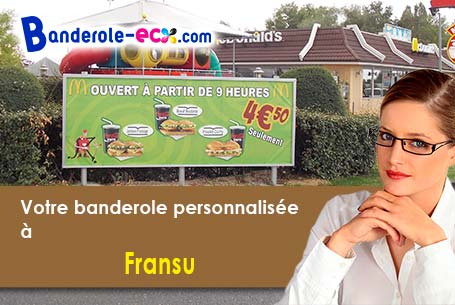 Création maquette inclus pour votre banderole personnalisée à Fransu (Somme/80620)