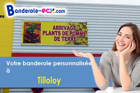 Création maquette inclus pour votre banderole personnalisée à Tilloloy (Somme/80700)