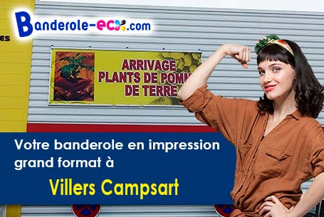 Création graphique offerte de votre banderole publicitaire à Villers-Campsart (Somme/80140)