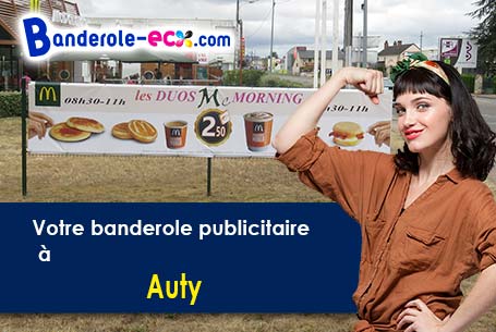 Création maquette inclus pour votre banderole personnalisée à Auty (Tarn-et-Garonne/82220)