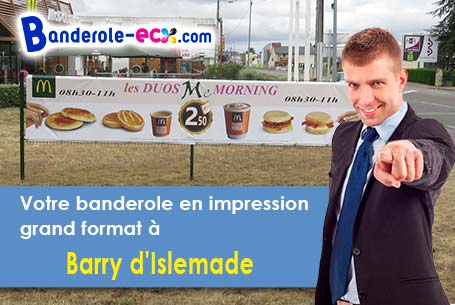 Création graphique offerte de votre banderole publicitaire à Barry-d'Islemade (Tarn-et-Garonne/82290