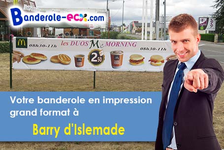 Création graphique offerte de votre banderole publicitaire à Barry-d'Islemade (Tarn-et-Garonne/82290
