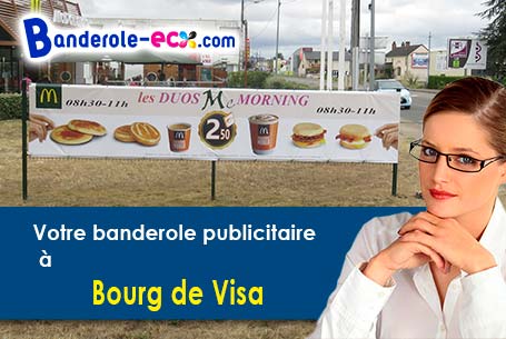 Création maquette inclus pour votre banderole personnalisée à Bourg-de-Visa (Tarn-et-Garonne/82190)