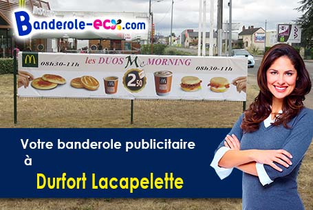Création graphique offerte de votre banderole publicitaire à Durfort-Lacapelette (Tarn-et-Garonne/82