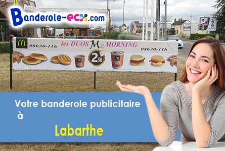 Création maquette inclus pour votre banderole personnalisée à Labarthe (Tarn-et-Garonne/82220)