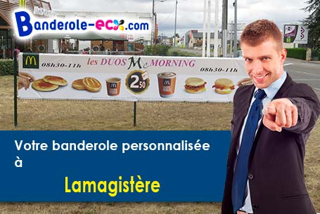 Création maquette inclus pour votre banderole personnalisée à Lamagistère (Tarn-et-Garonne/82360)