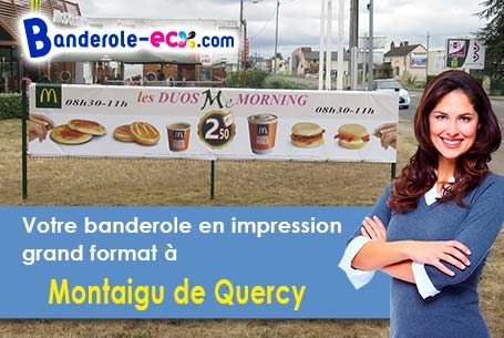 Création graphique offerte de votre banderole publicitaire à Montaigu-de-Quercy (Tarn-et-Garonne/821