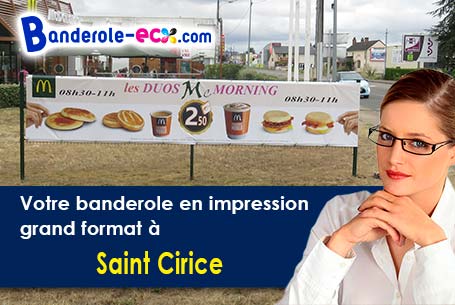 Création graphique offerte de votre banderole publicitaire à Saint-Cirice (Tarn-et-Garonne/82340)