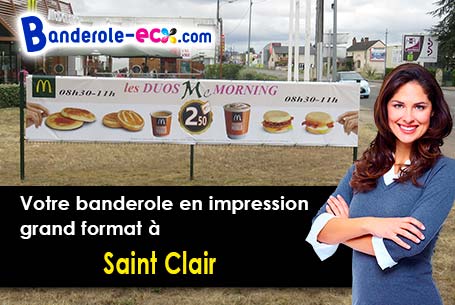 Création maquette gratuite de votre banderole pas cher à Saint-Clair (Tarn-et-Garonne/82400)