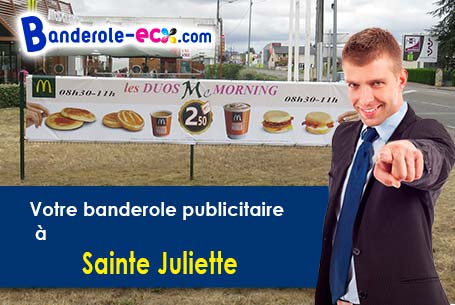 Création graphique offerte de votre banderole publicitaire à Sainte-Juliette (Tarn-et-Garonne/82110)