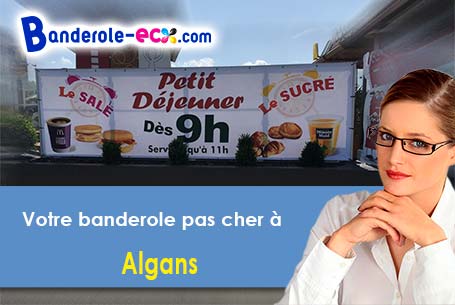 Création graphique offerte de votre banderole publicitaire à Algans (Tarn/81470)