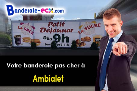 Création graphique offerte de votre banderole publicitaire à Ambialet (Tarn/81430)