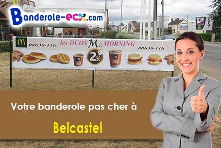 Création graphique offerte de votre banderole publicitaire à Belcastel (Tarn/81500)