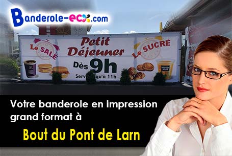 Création graphique offerte de votre banderole publicitaire à Bout-du-Pont-de-Larn (Tarn/81660)
