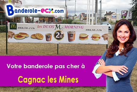 Création maquette gratuite de votre banderole pas cher à Cagnac-les-Mines (Tarn/81130)