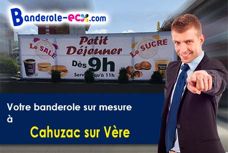 Création graphique offerte de votre banderole publicitaire à Cahuzac-sur-Vère (Tarn/81140)