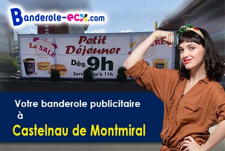 Création graphique offerte de votre banderole publicitaire à Castelnau-de-Montmiral (Tarn/81140)