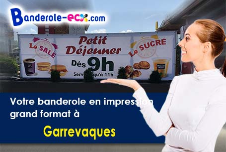 Création graphique offerte de votre banderole publicitaire à Garrevaques (Tarn/81700)