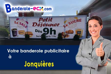 Création maquette inclus pour votre banderole personnalisée à Jonquières (Tarn/81440)