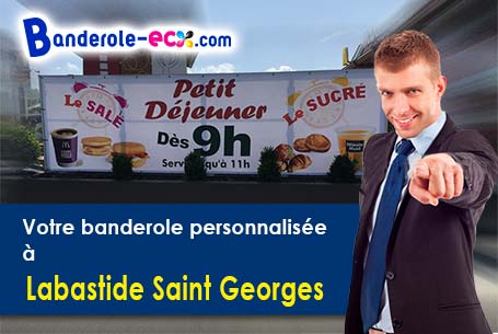 Création maquette inclus pour votre banderole personnalisée à Labastide-Saint-Georges (Tarn/81500)