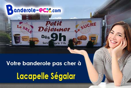 Création maquette inclus pour votre banderole personnalisée à Lacapelle-Ségalar (Tarn/81170)