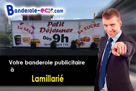 Création graphique offerte de votre banderole publicitaire à Lamillarié (Tarn/81120)